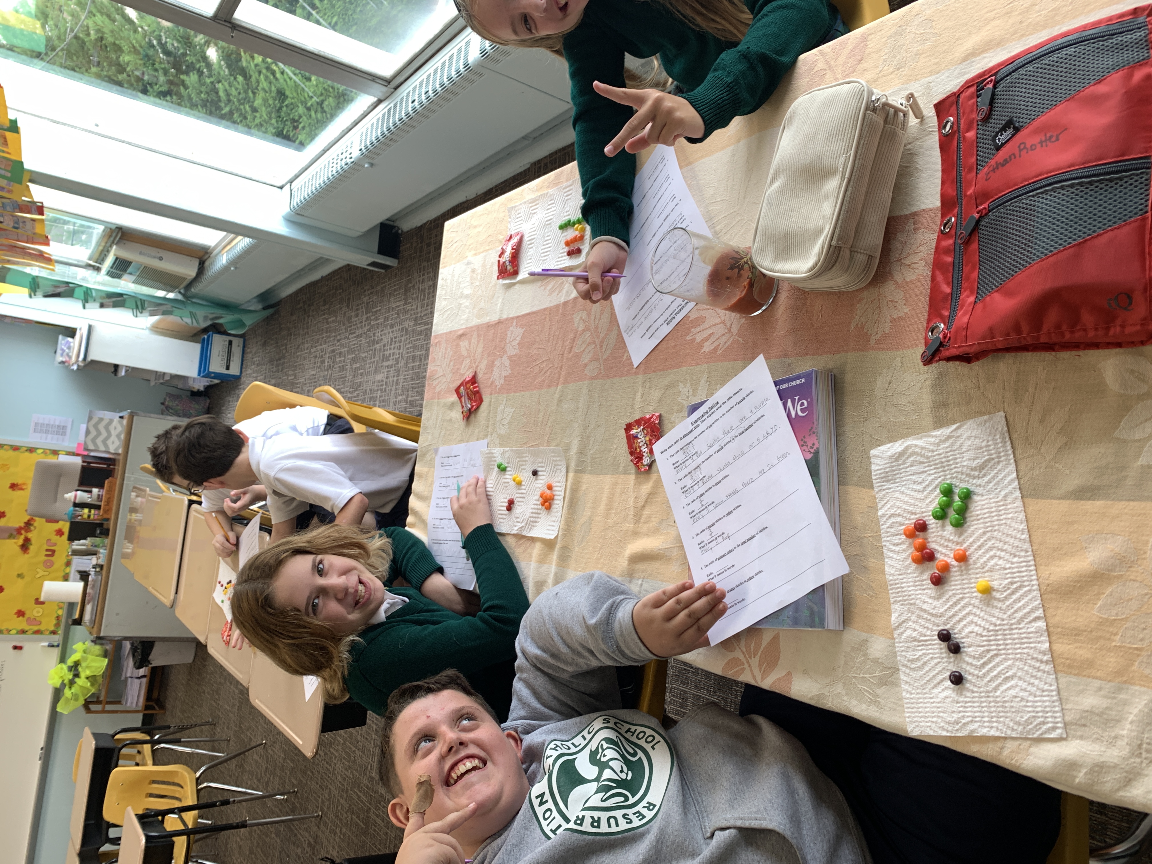 Students working on advanced math